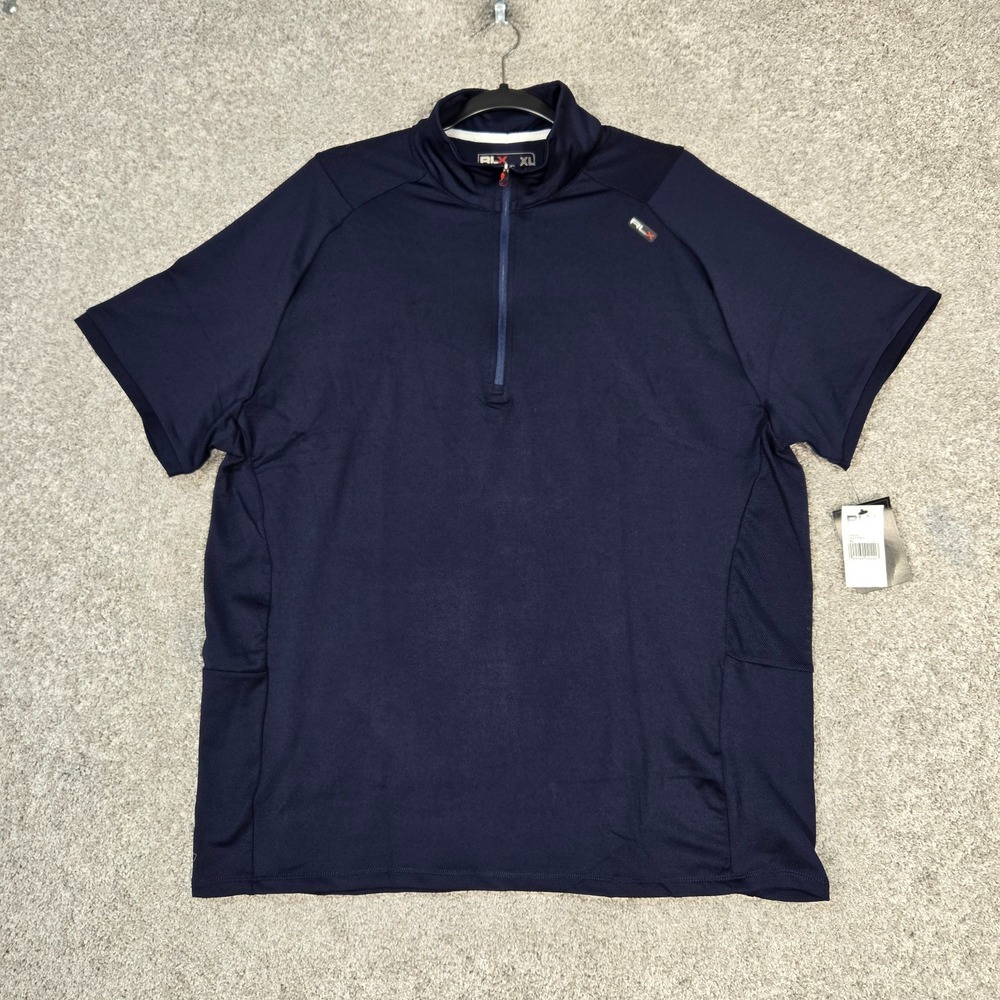 RLX Ralph Lauren fitness vented 1/4 zip mens shirt stretch golf tennis NEW